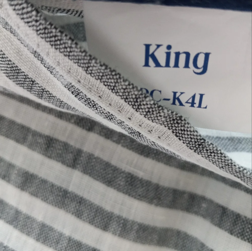 Brooklinen Washed European Linen Duvet Cover Oxford Stripe In Grey